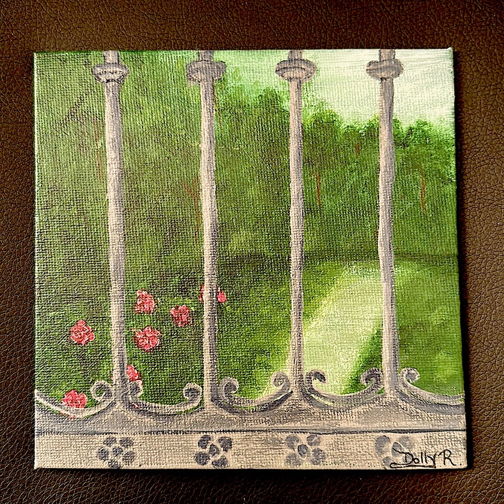 💖 Original acrylic painting with black stand